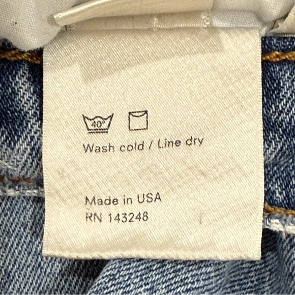 Reformation Crop Flood Jeans Kick Flare Distressed Size 26 Olympic Trendy Chic - Picture 8 of 9